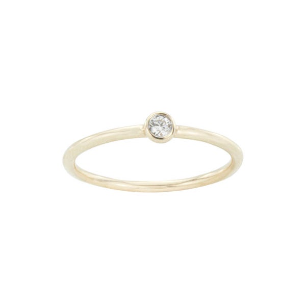 GTK061-D 14 Karaats gouden aanschuifring bezet met briljant geslepen diamant.