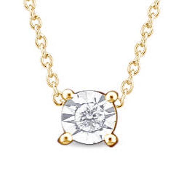 GTD052 14 Karaats gouden hanger bezet met diamant.