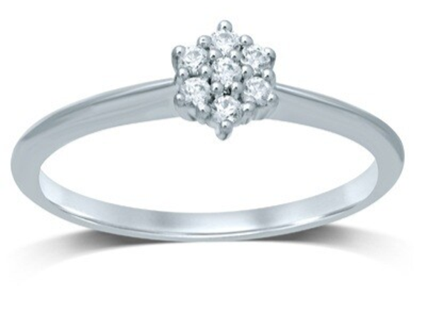 GTP014 14 Karaats gouden entourage-ring met briljant