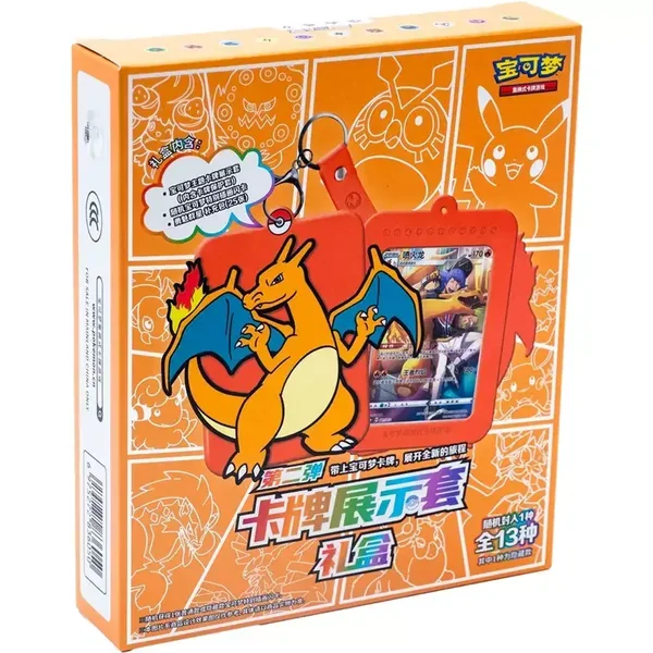 Display POKEMON TCG CHINOIS Coffret Dracaufeu et Porte-cartes Eevee 26 cartes