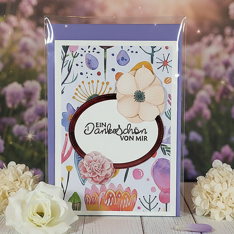 Grußkarte "Blumen 3D"