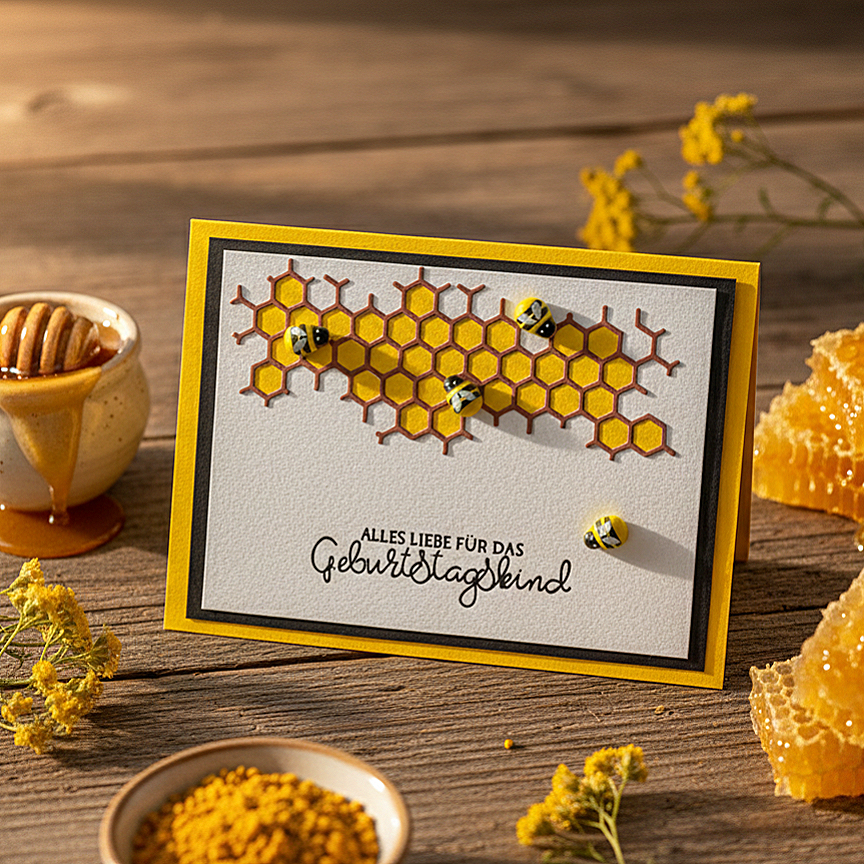 Glückwunschkarte "Bienen"