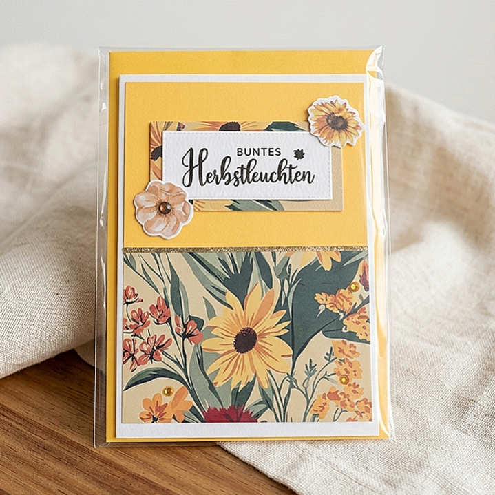 Grußkarte "Herbstblumen"