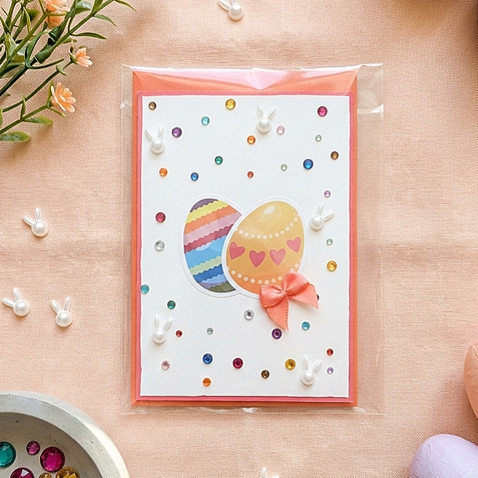 Grußkarte "Eier bunt"