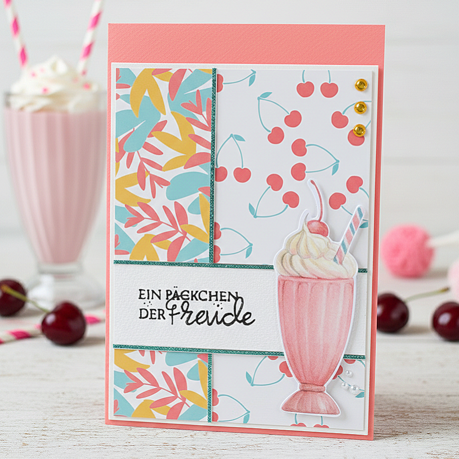Grußkarte "Milchshake"