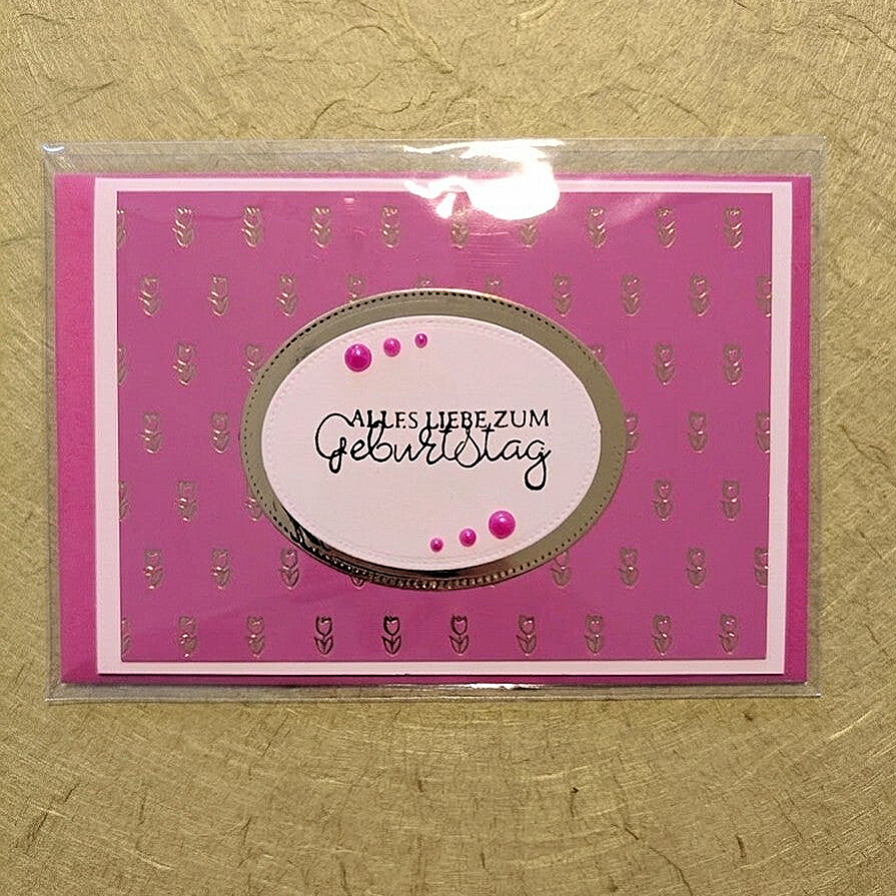 Glückwunschkarte "Pink"