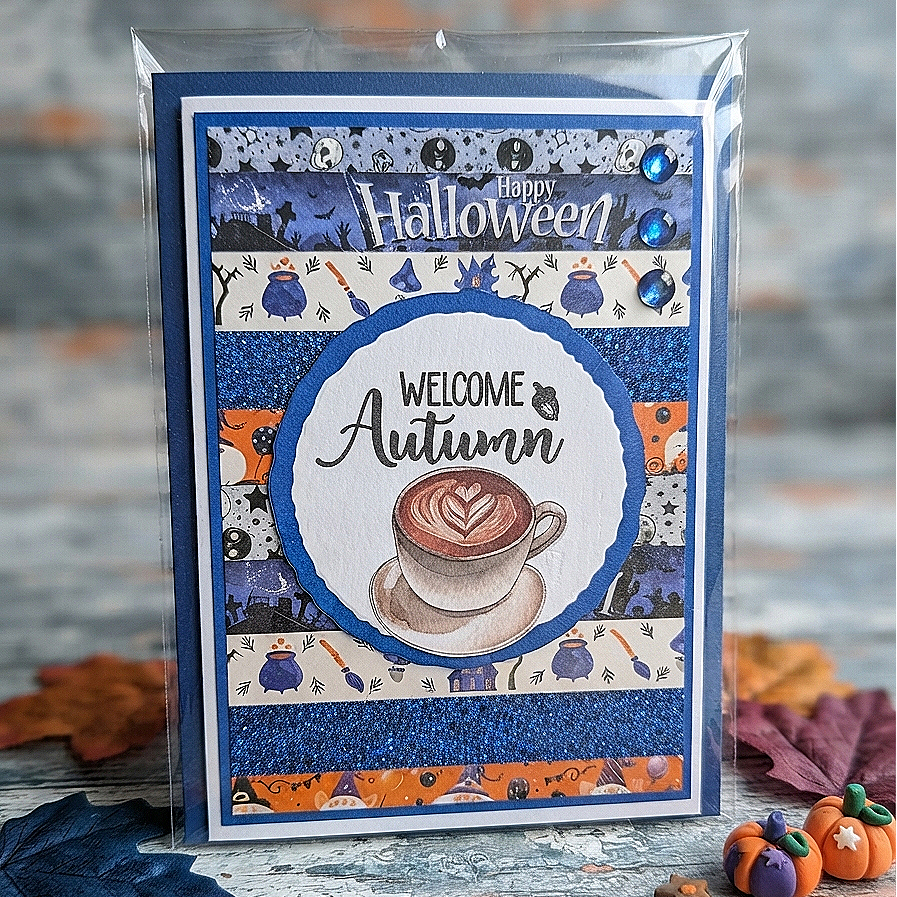 Grußkarte "Autumn blau"
