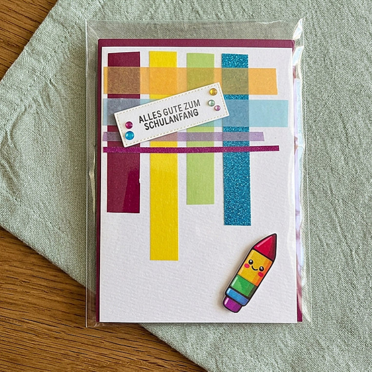 Grußkarte "Wachsmalstift"