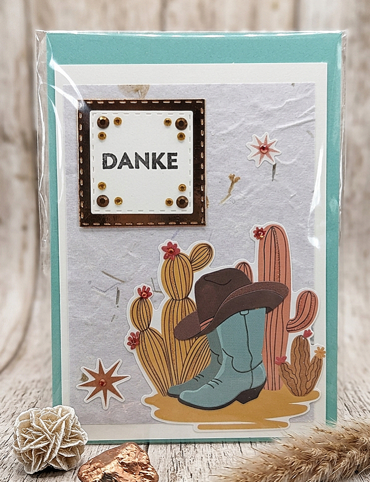 Grußkarte "Western Danke"