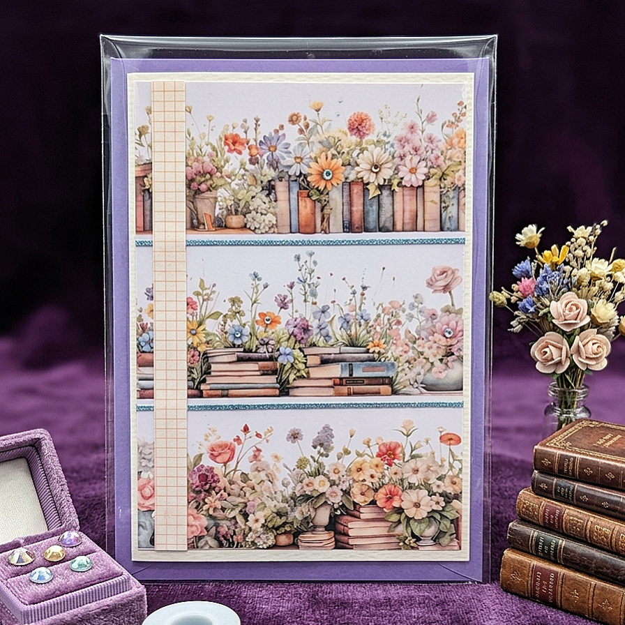 Grußkarte "Blumen pastell"