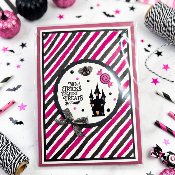 Grußkarte "schwarz-pink"