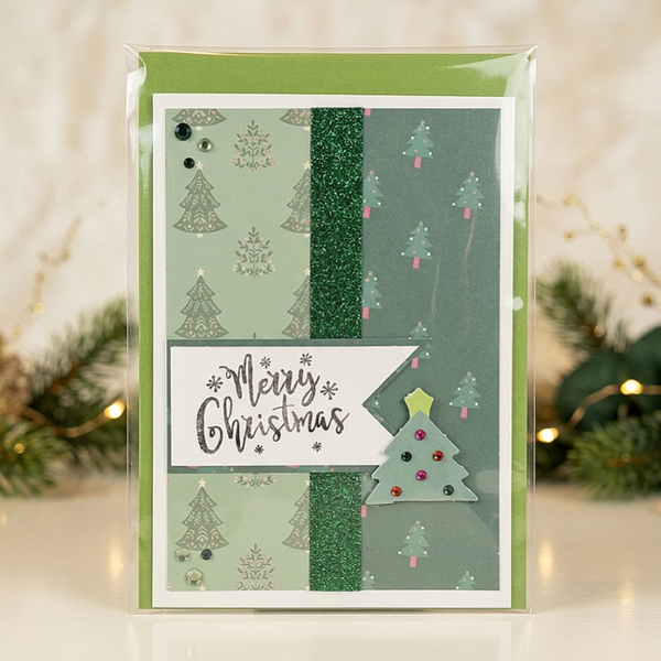 Grußkarte "Christmas grün"