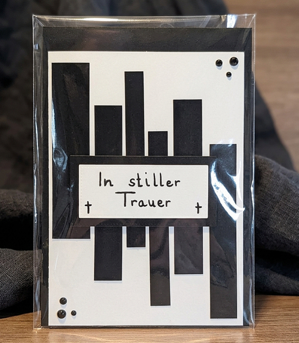 Trauerkarte "Streifen"