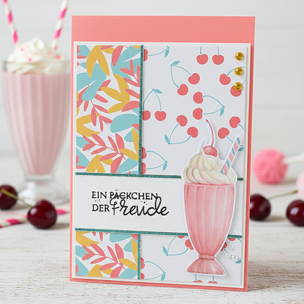 Grußkarte "Milchshake"