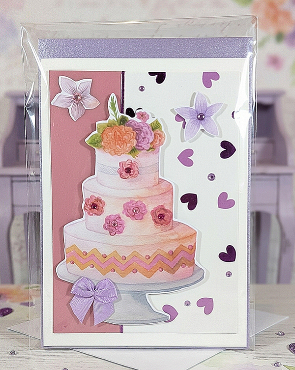 Grußkarte "Hochzeitstorte"