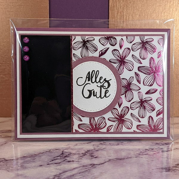 Grußkarte "Blumen Vellum"