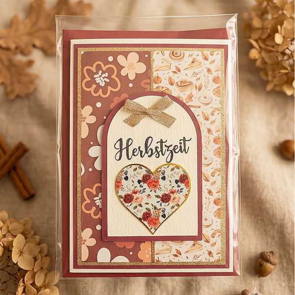 Grußkarte "Herbst Herz"