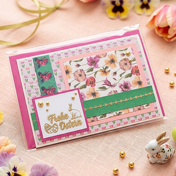 Grußkarte "Ostern Blumen"