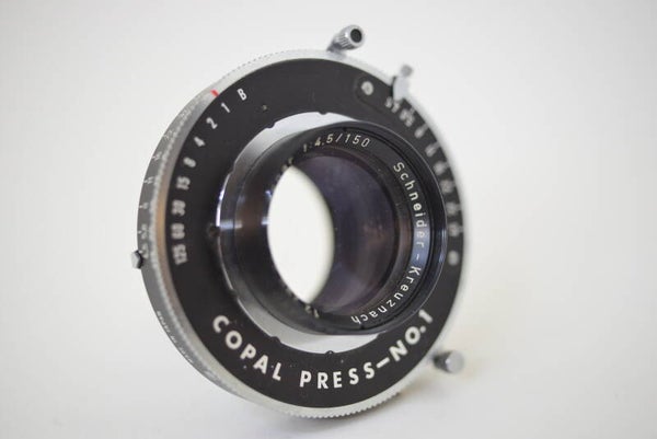 Schneider Kreuznach  Xenar 1:4,5 / 150 mm in Copal 1 sluiter voor 4x5 inch