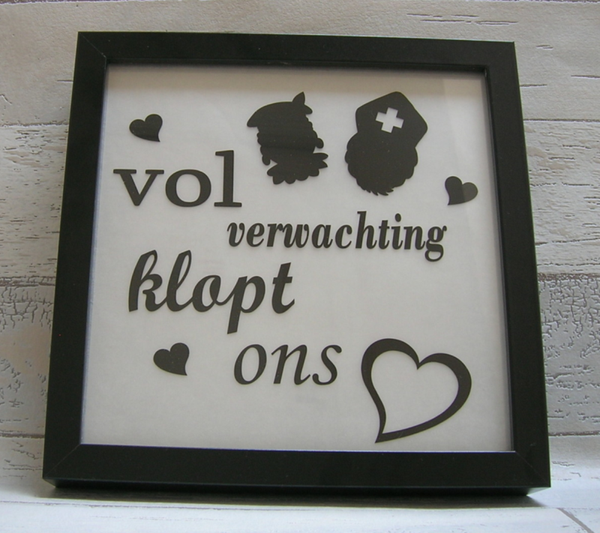 3D licht fotolijst Sint en Piet "vol verwachting"