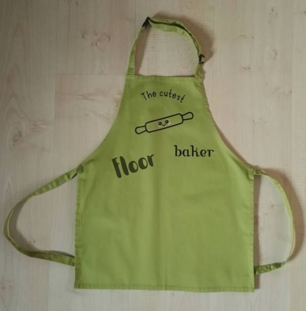 Kinderschort met naam Baker lime 3-6 jaar
