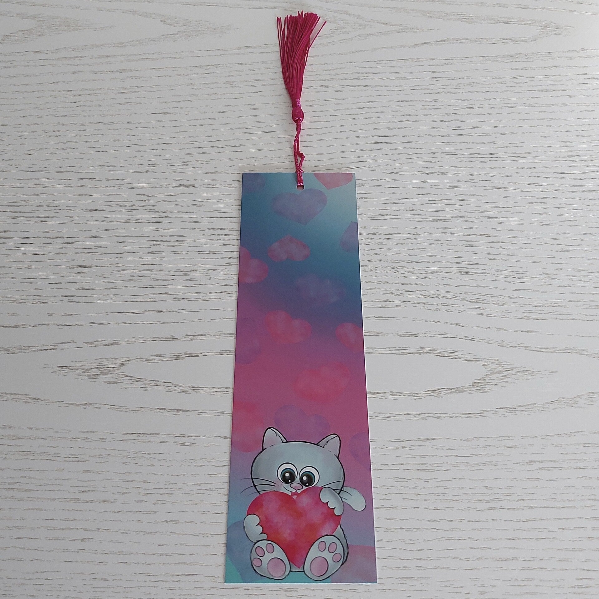 Boekenlegger kat met hart