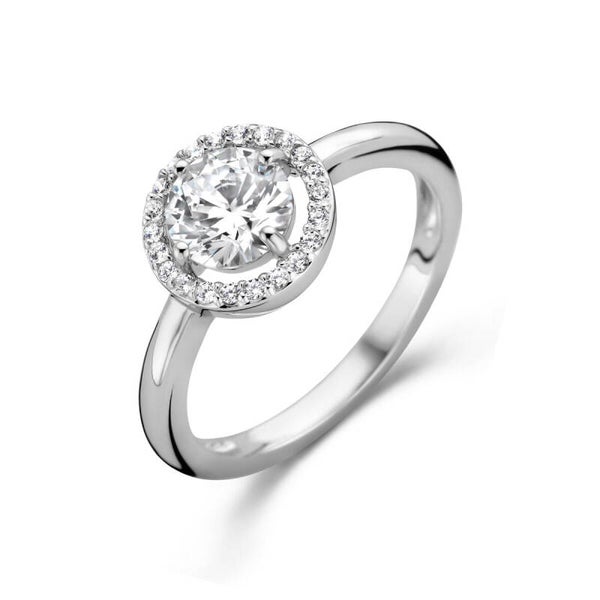 ZIR-20 ZILVER ZIRKONIA RING