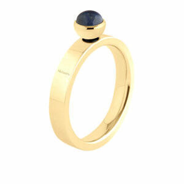 MELANO TWISTED EDELSTAAL RING GOUDKLEURIG TATUM