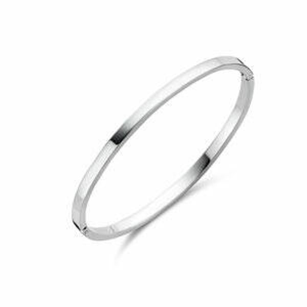 FRIENDS NADIE ARMBAND ZILVERKLEURIG 4MM BREED-Small