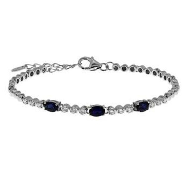 ZIA-86  Armband saffier en zirkonia