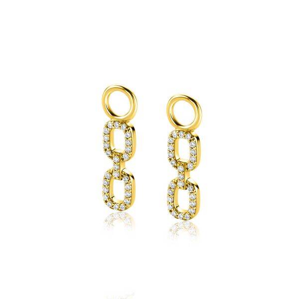 ZINZI ZICG2552Y  gold plated zilveren oorbedels
