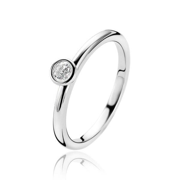 ZINZI ZIR1177 ZILVER RING ZIRKONIA