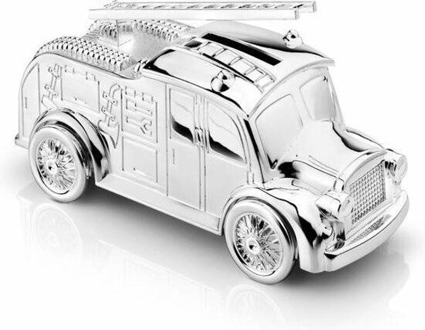 Zilverstad - Spaarpot - Brandweerwagen - Verzilverd