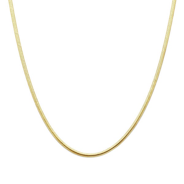 ZICG 5000318 GOUDENcollier slang plat (bol) massief 3,3 mm 45 cm