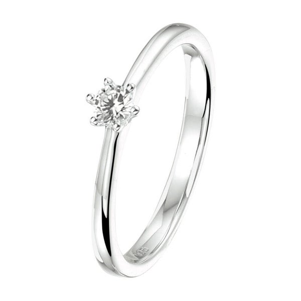 ZIR-27 ZILVER ZIRKONIA RING