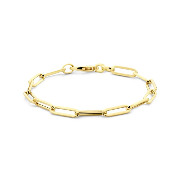 ZIAG-26 armband paperclip vierkante buis 4,5 mm 19 cm