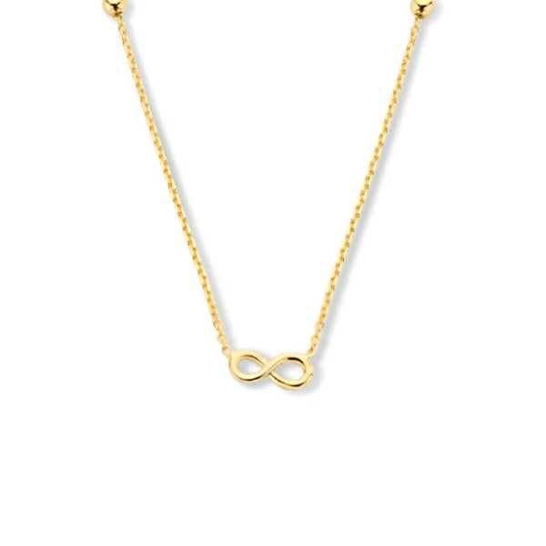 ZICG-25 collier infinity en bolletjes 40 - 42 - 44 cm