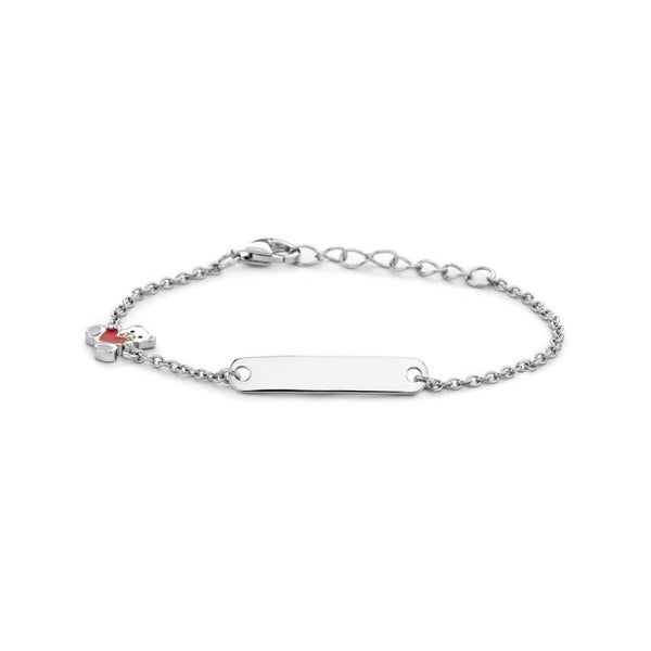 ZIA-33 graveerarmband beer en hart plaat 4,5 mm 11 + 2 cm