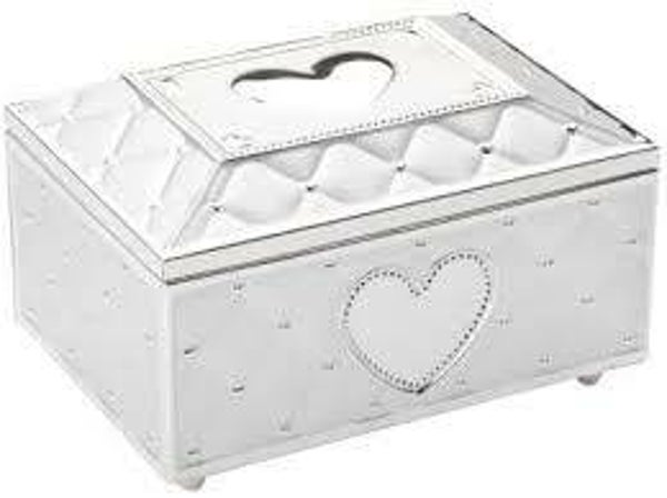 Zilverstad verzilverd juwelen muziek box