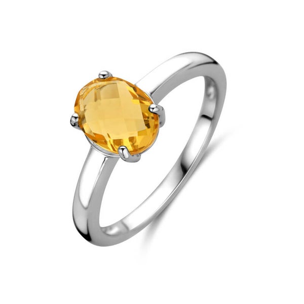 ZIR-01 ZILVER RING CITRIEN