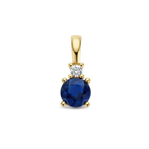 ZIHG-07 hanger saffier en diamant 0.02ct h p1
