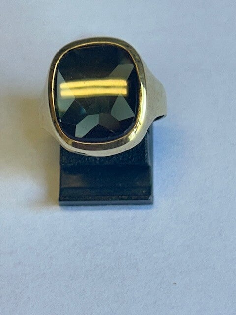 14KARAAT GOUDEN HEREN RING tourmalijn
