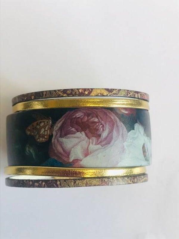 ART BRACELET, DE HEEM FLOWERS, 40 MM