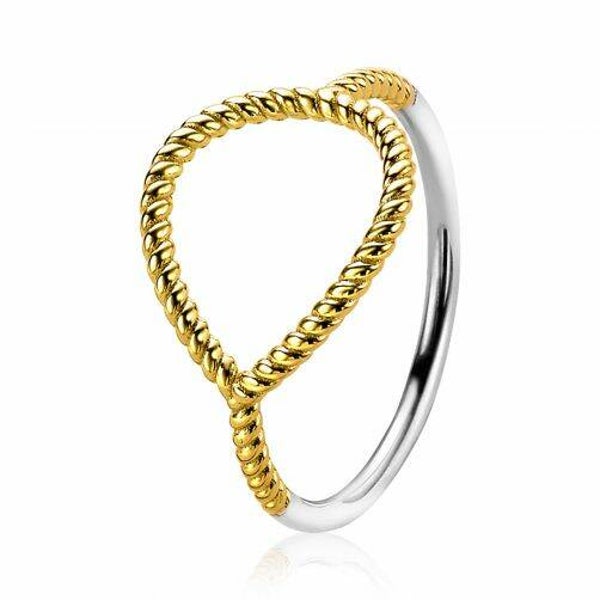 ZIR 2046G ZINZI RING ZILVER VERGULD