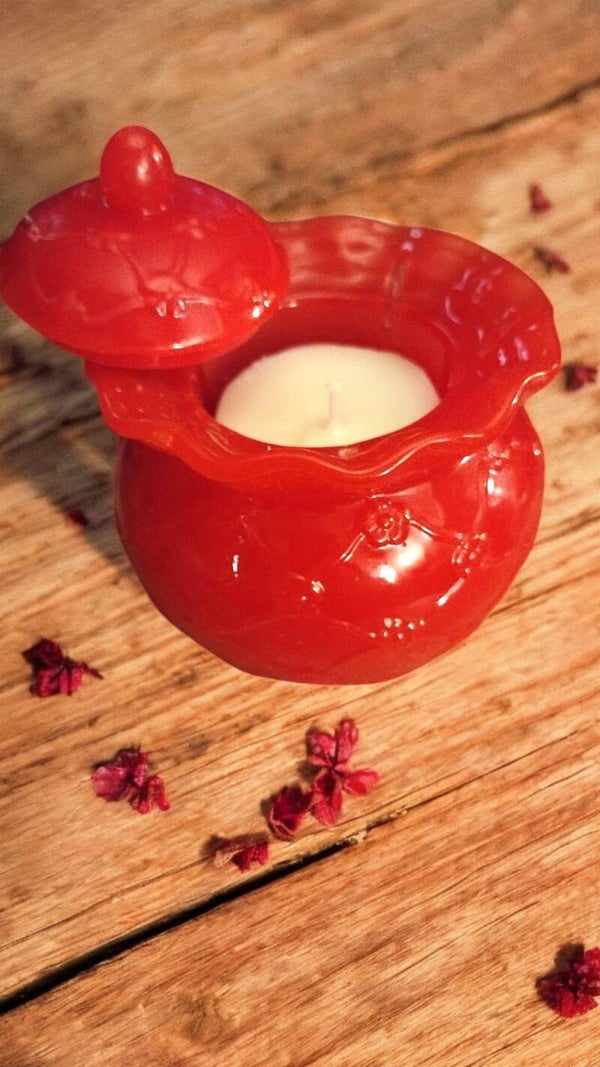 Cashmere & Amber Fringe Pot Candle with Lid