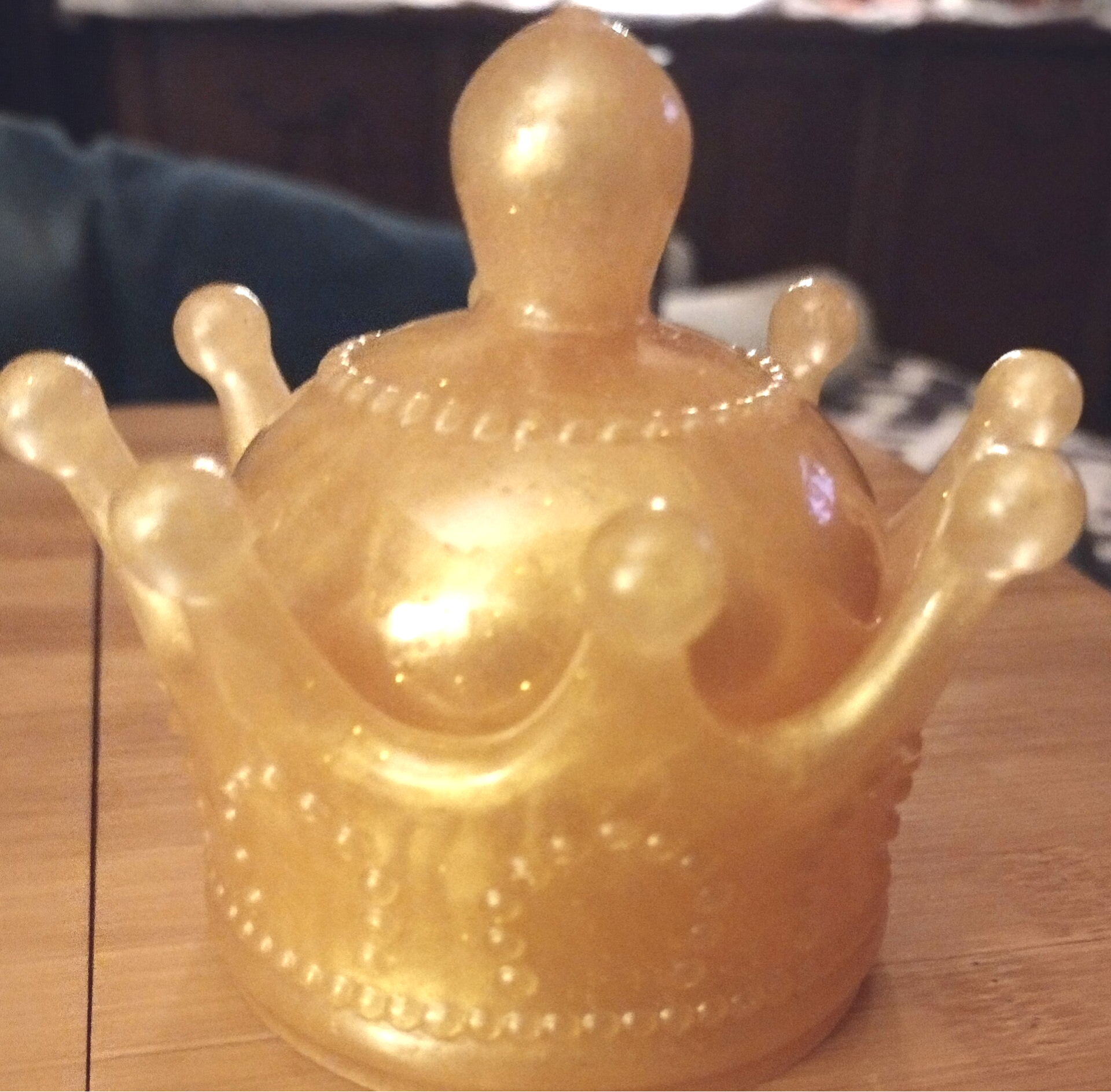 👑 Gold Crown Resin Trinket Box 👑