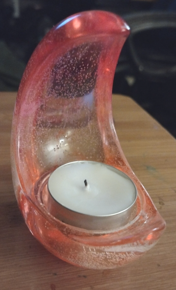 🌙 Standing Crescent Moon Tea Light Holder with 4 Scented Tea Light Candles 🌙