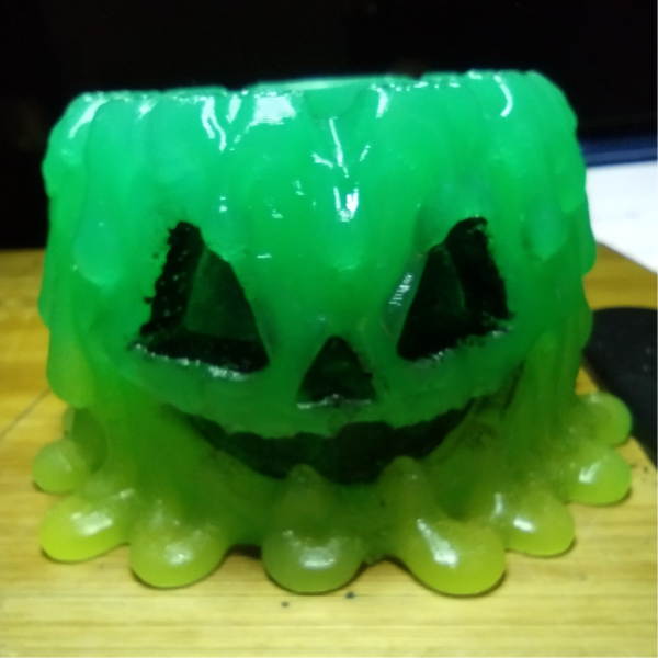 🎃💚 Glow-in-the-Dark Melting Pumpkin – Two-Tone Green 💚🎃