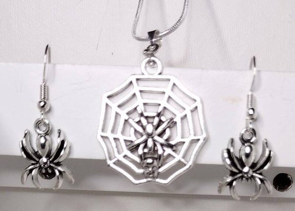 Spider Web & Spider Halloween Jewelry Set 🕷️🕸️