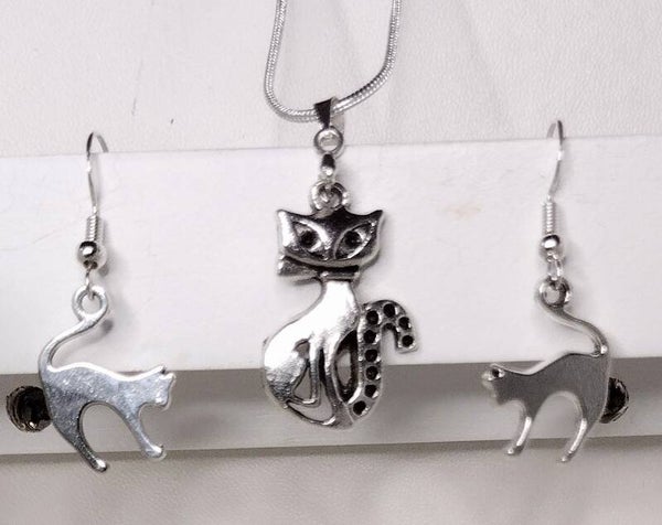 Halloween Cat & Hissing Cat Jewelry Set 🐈‍⬛🎃